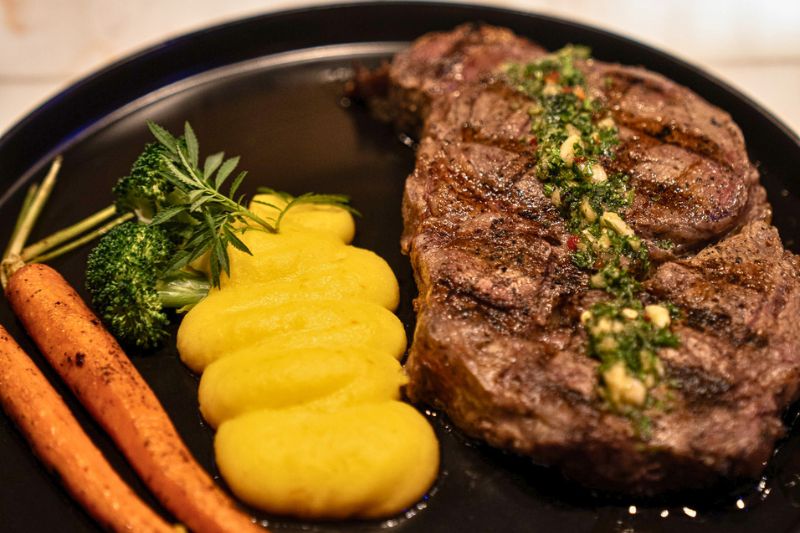 Premium Ribeye steak for the Pisco Signature Dinner in Charlotte